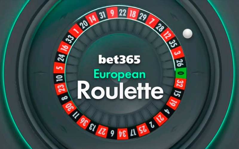 Bet on the wheel with European Roulette at Bet365.