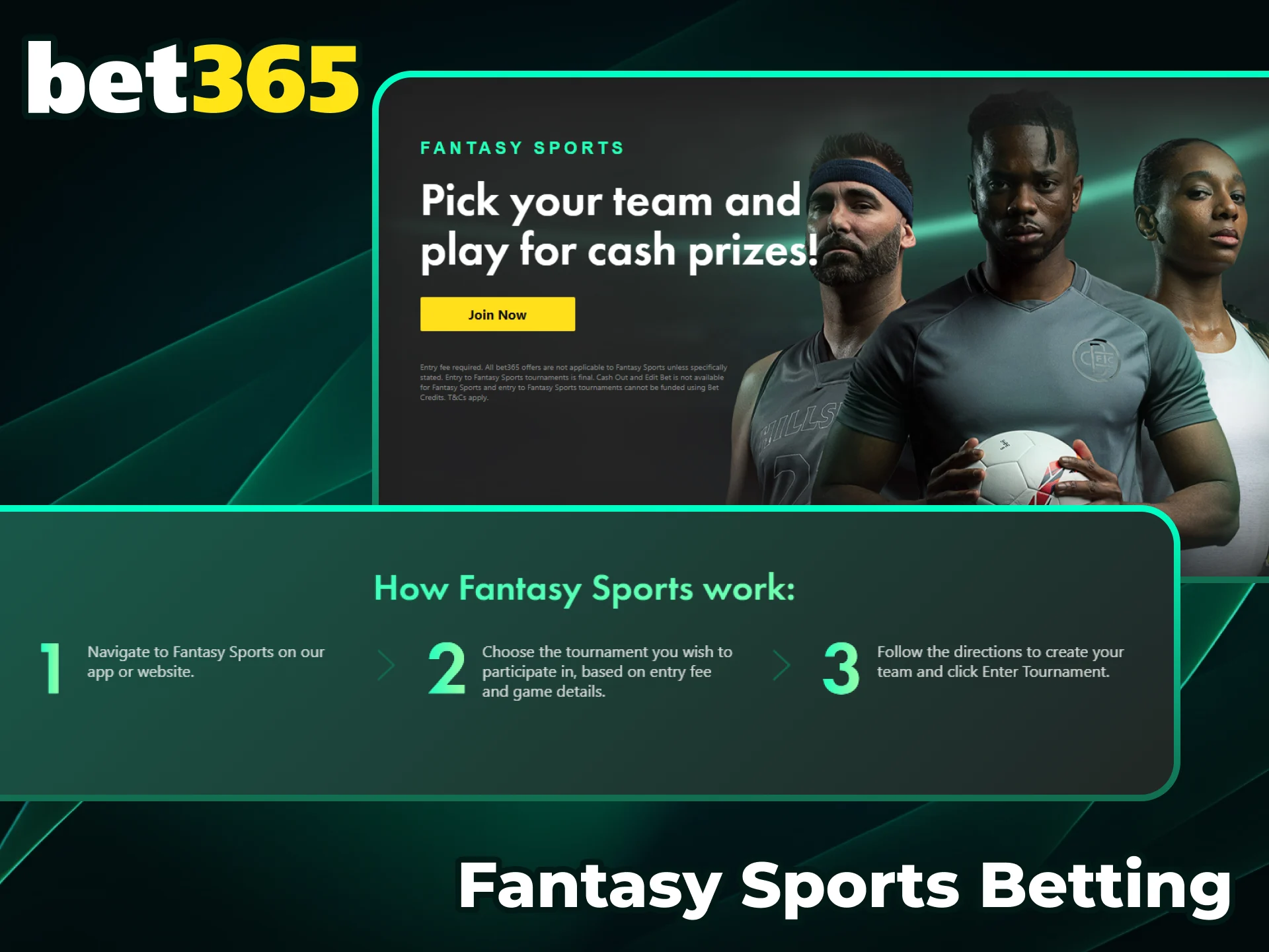 Join exciting fantasy sports betting competitions at Bet365.