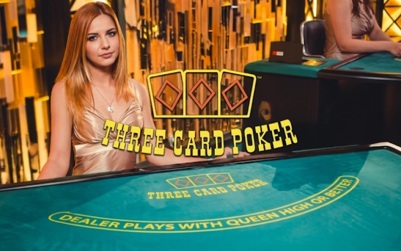 Experience quick Three Card Poker table action with Bet365 online.